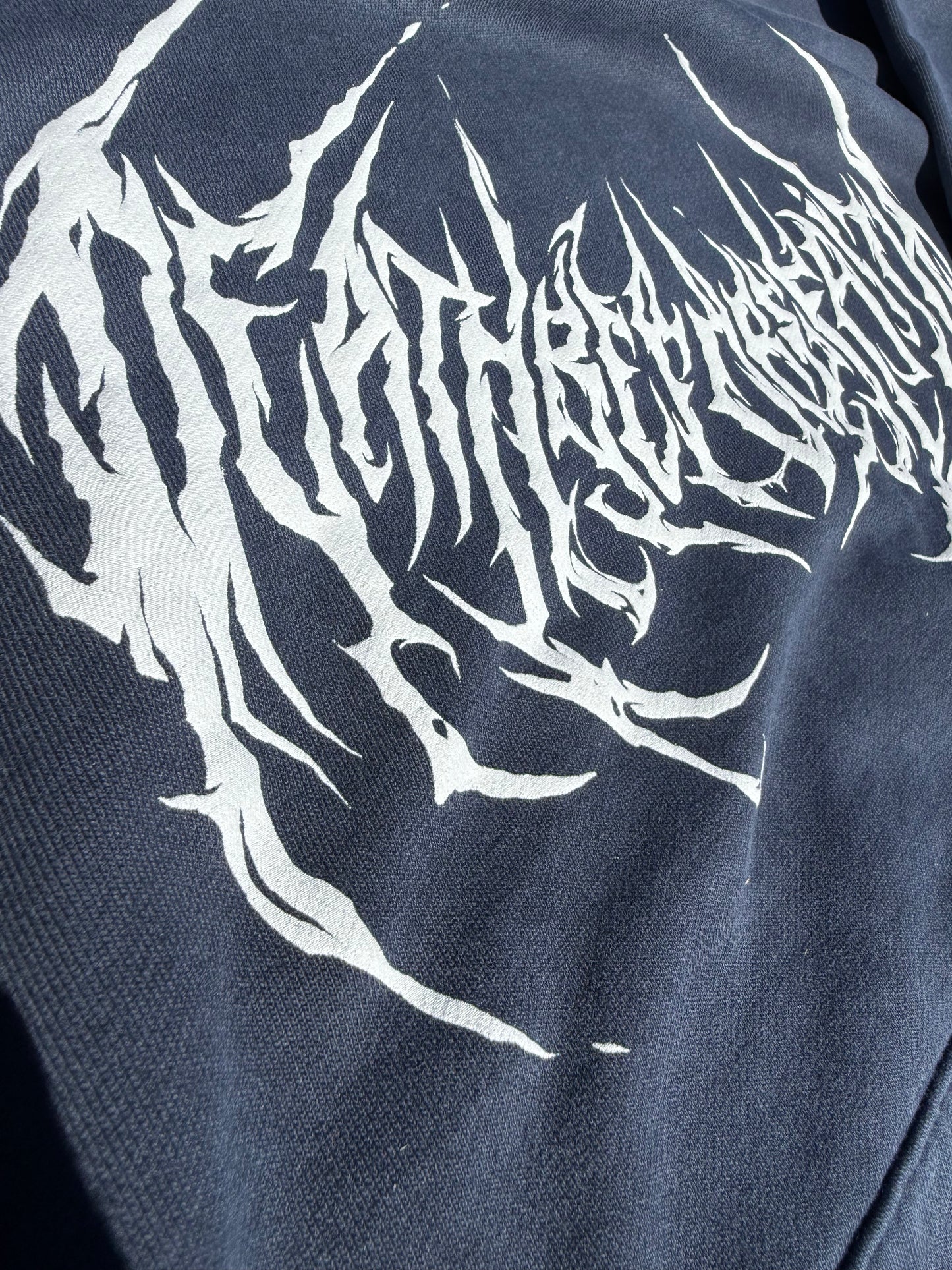 Ataraxy- Distressed Navy Hoodie