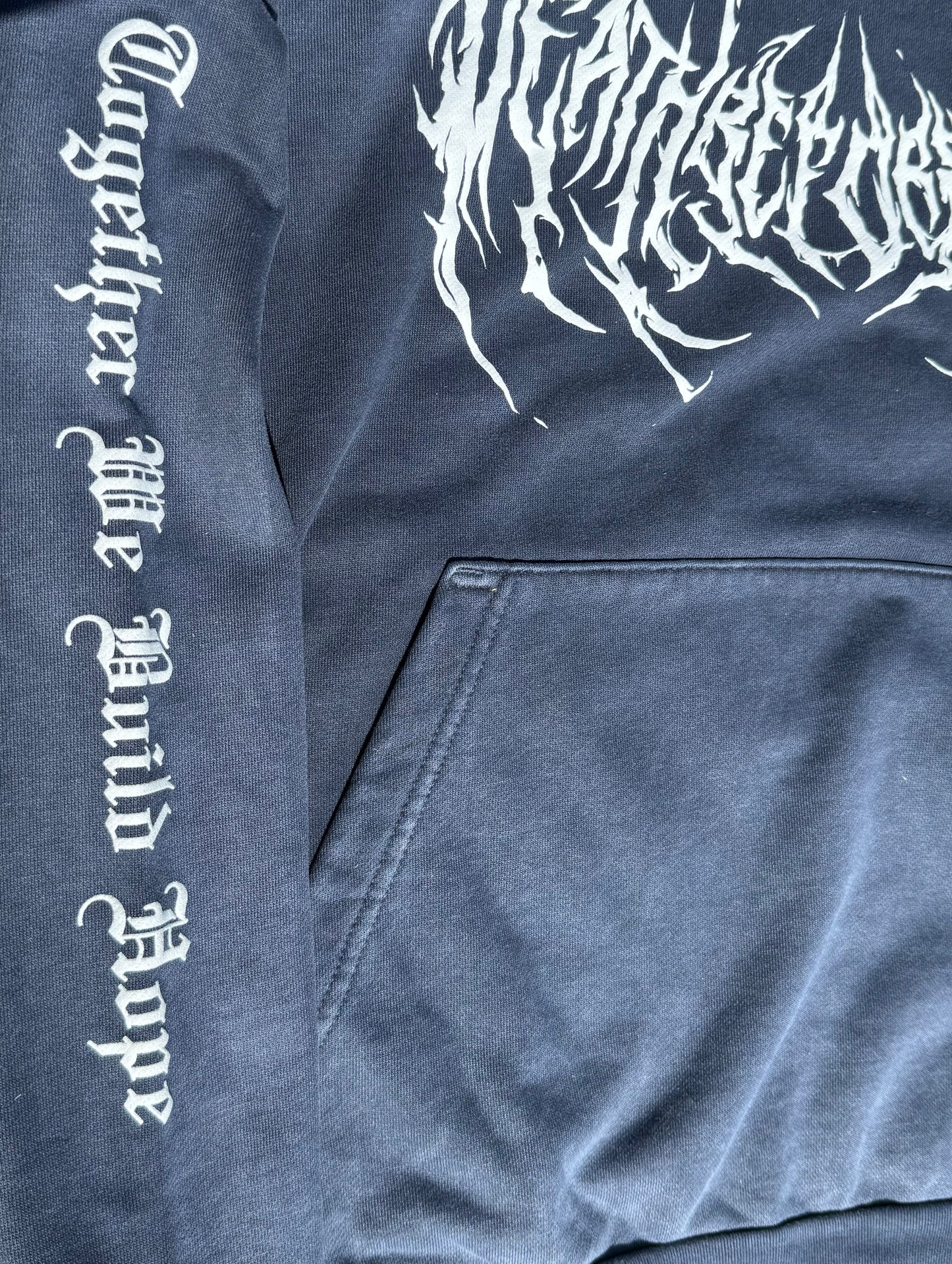 Ataraxy- Distressed Navy Hoodie