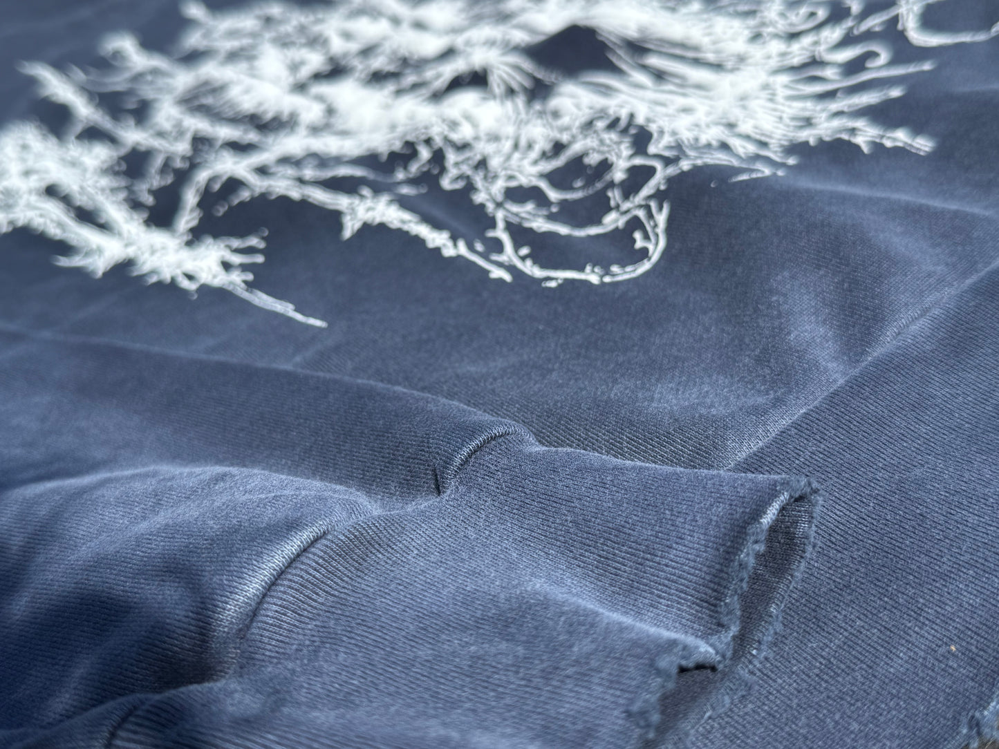 Ataraxy- Distressed Navy Hoodie