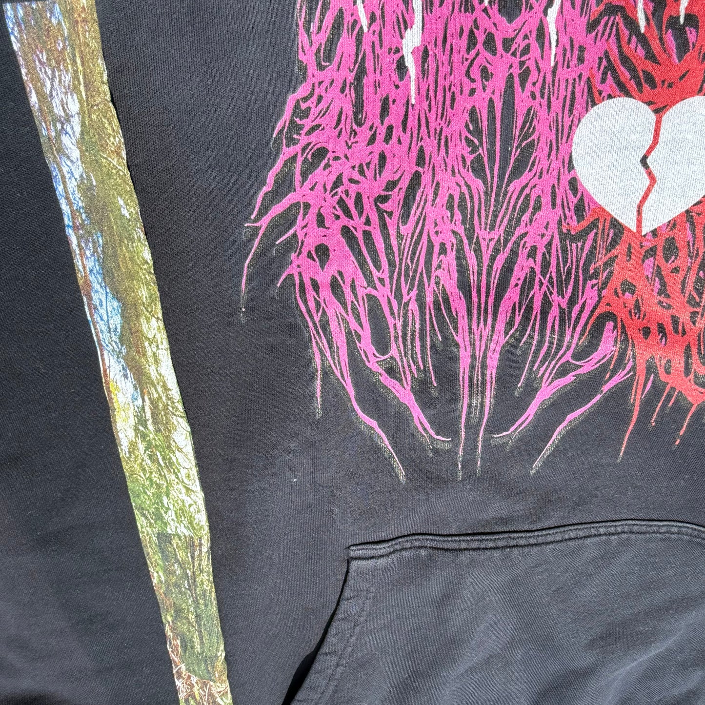 Nobody- Oversized Vintage Treated Hoodie (Cropped)