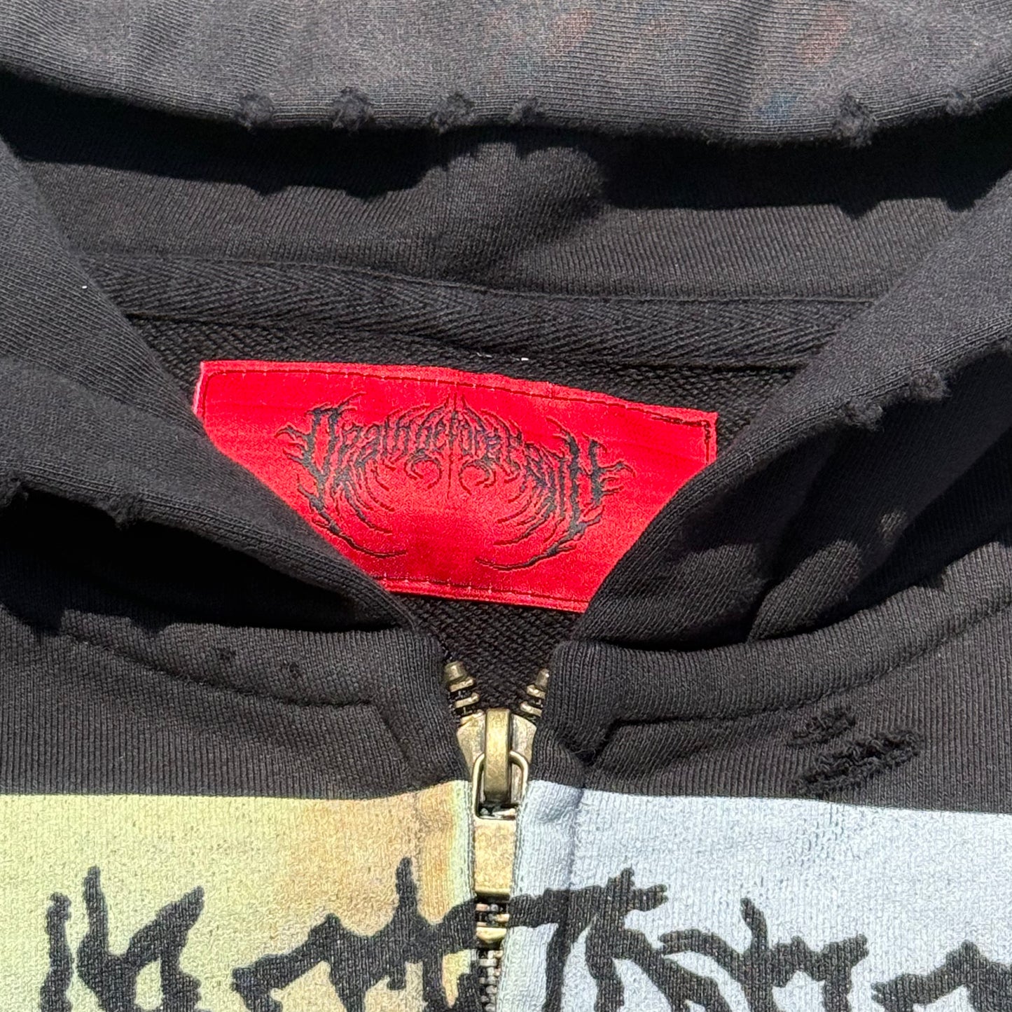 WE ARE ALL TOGETHER- Double Zip Up Vintage Treated Hoodie