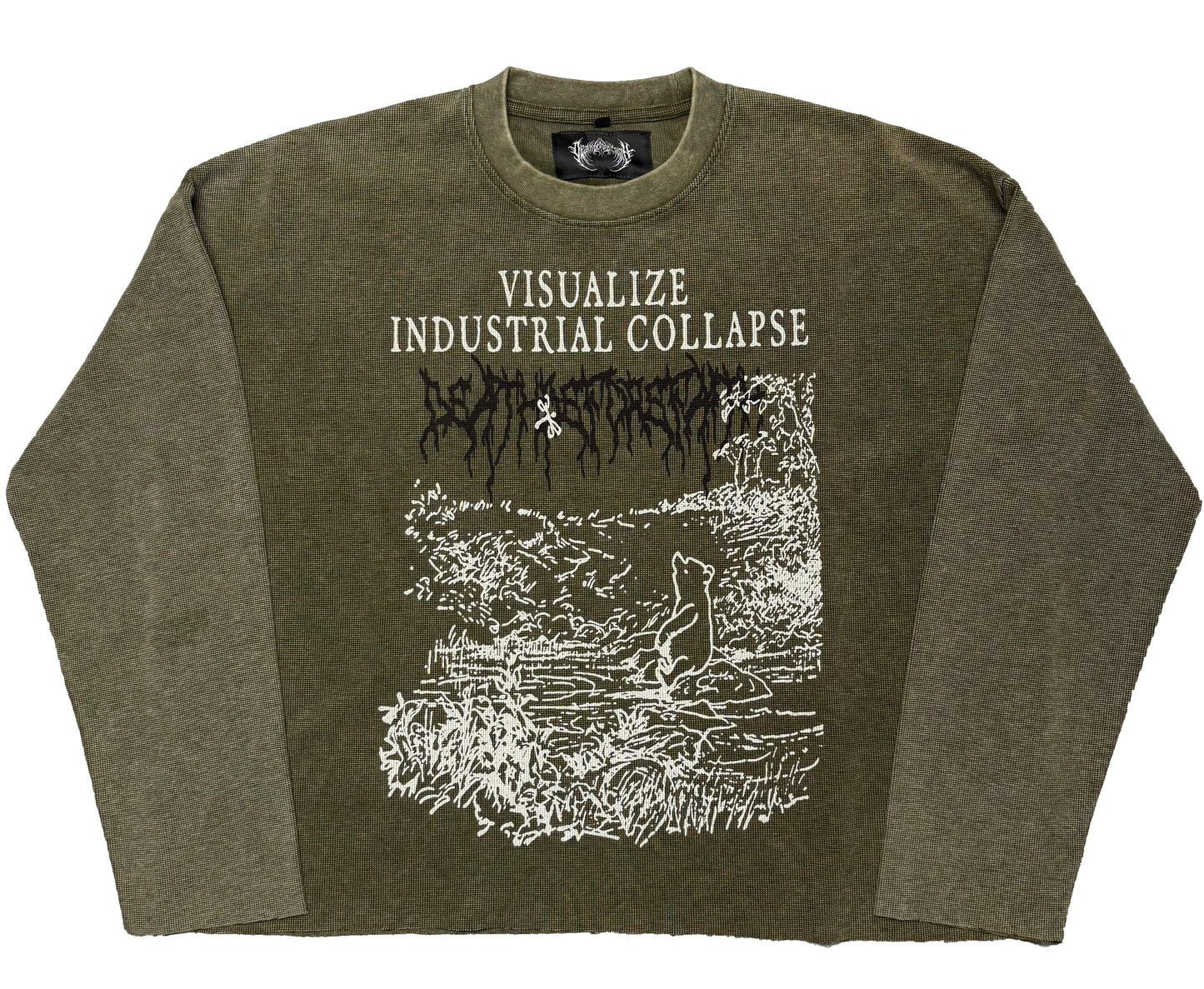 Visualize Industrial Collapse- Waffle Knit Long sleeve
