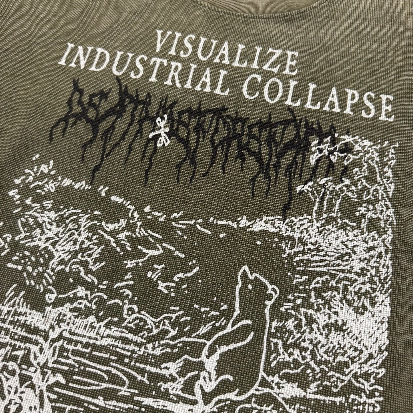 Visualize Industrial Collapse- Waffle Knit Long sleeve