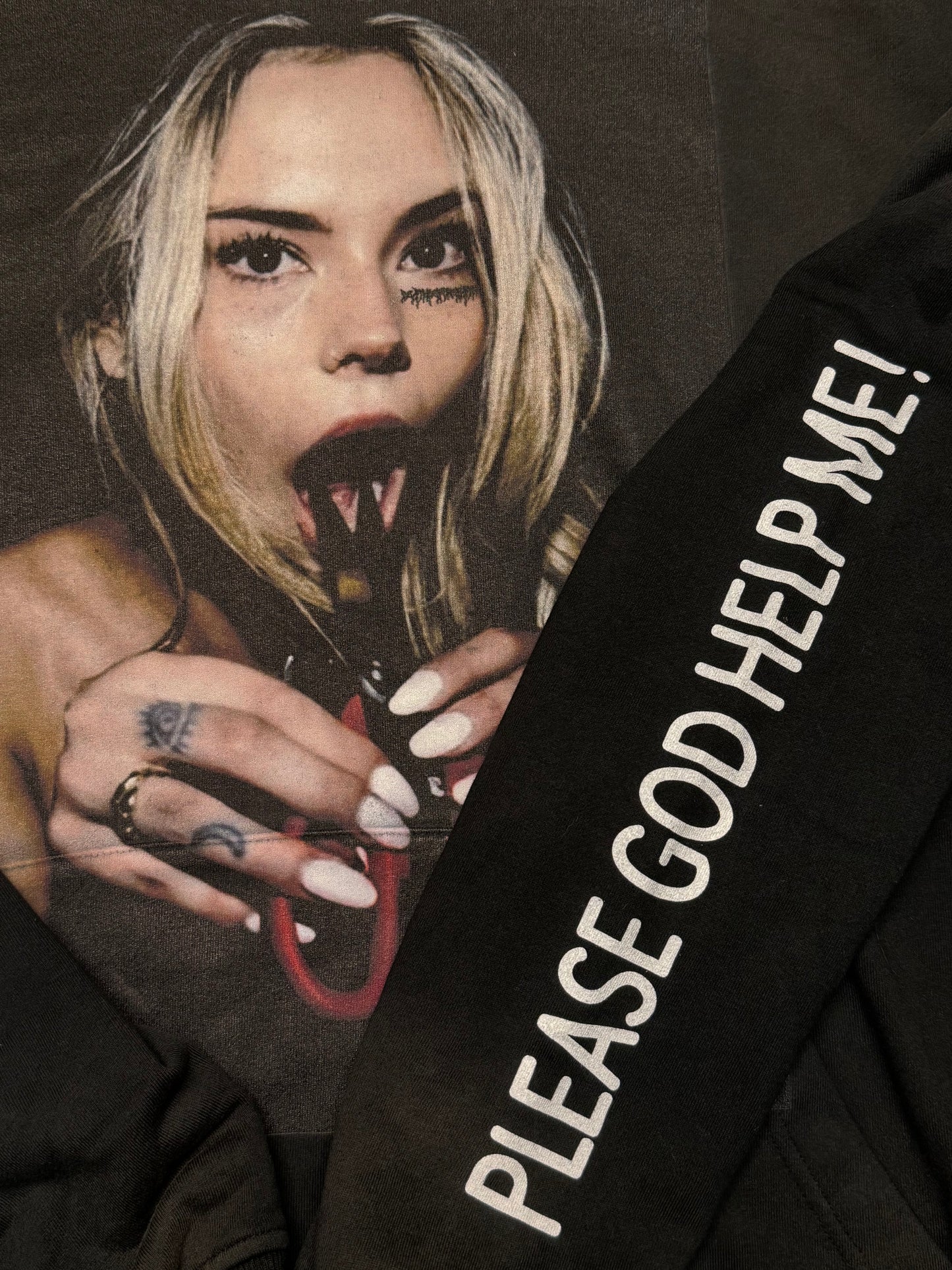 PLEASE GOD HELP ME!- Vintage Treated Hoodie (cropped)