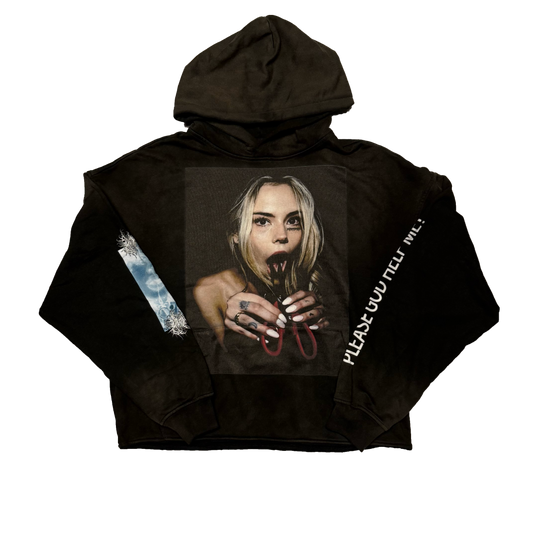 PLEASE GOD HELP ME!- Vintage Treated Hoodie (cropped)