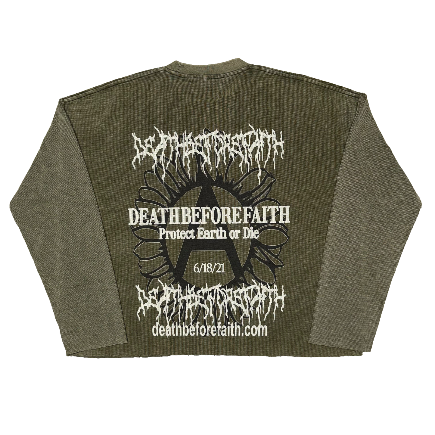 Visualize Industrial Collapse- Waffle Knit Long sleeve